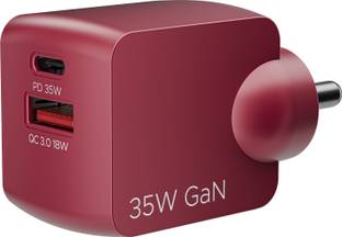 boAt 35 W GaN 3 A Wall Charger for Mobile