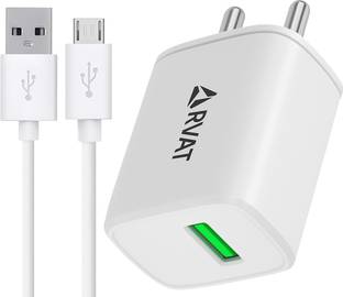 RVAT 18 W Qualcomm 3.0 3.1 A Wall Charger for Mobile with Detachable Cable