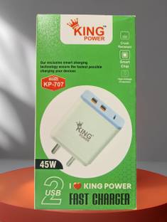 KING Power Wave Charge 5.4 A Multi-pin Wall Charger for Mobile with Detachable Cable