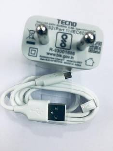 Tecno 2 A Wall Charger for Mobile with Detachable Cable