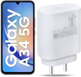 Zybux Original 25W USB-C Samsung Galaxy A34 5G Mobile Super Fast PD Charger Adapter Charging Pad