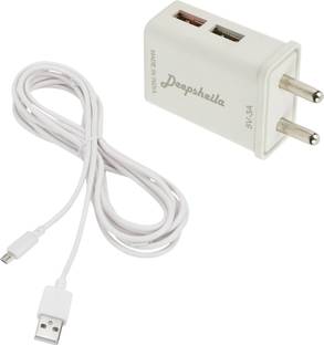 Deepsheila 12 W Adaptive Charging 3.4 A Wall Charger for Mobile with Detachable Cable
