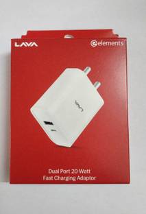 LAVA Quick Charge 3 A Wall Charger for Mobile with Detachable Cable