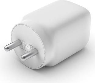Belkin 65W GaN Dual port USB C PD 3.0 Fast Charger with PPS Technology, Compact Size, for iPhone, MacBook Air, iPad Pro, Pixel, Galaxy, More Devices � White
