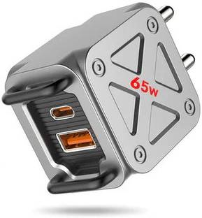 retold 65 W Quick Charge 3 A Multi-pin Wall Charger for Mobile with Detachable Cable