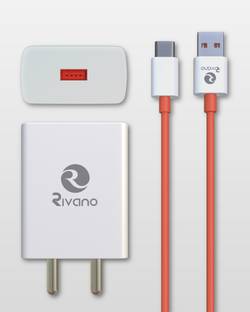 Rivano 44 W SuperVOOC 8 A Wall Charger for Mobile with Detachable Cable