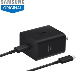Samsung 45 W GaN 3 A Wall Charger for Mobile with Detachable Cable