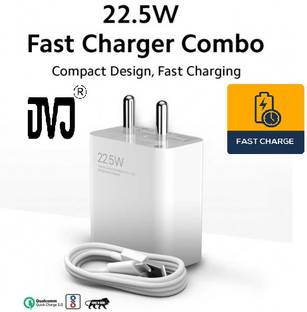 दवज Mi Xiaomi 22.5W Fast USB Type C Charger Combo WITH 6 AMP DATA CABLE मोबाइल चार्जर