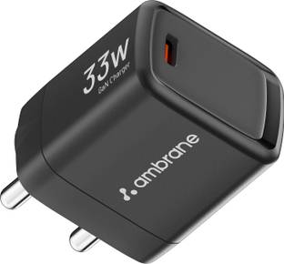 Ambrane 33 W GaN 3 A Wall Charger for Mobile