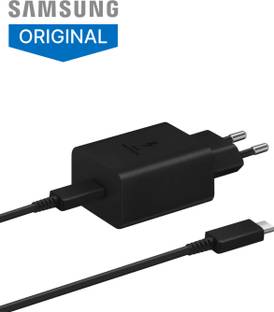Samsung 45 W 3 A Wall Charger for Mobile with Detachable Cable