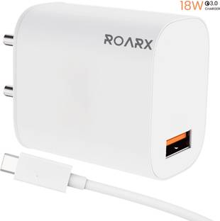RoarX 18 W Quick Charge 3 A Wall Charger for Mobile with Detachable Cable