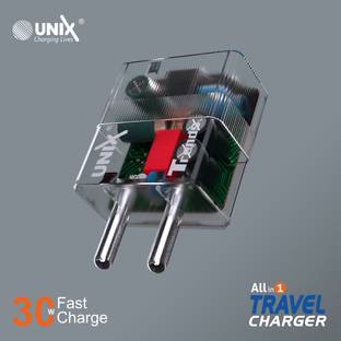 Unix 30 W TurboPower 3.0 4 A Wall Charger for Mobile with Detachable Cable