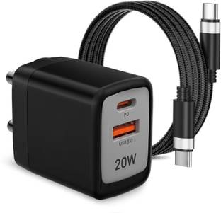 Aliens 20 W GaN 3 A Dual Port Mobile Charger with Detachable Cable