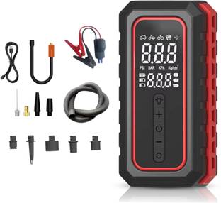 Tomahawk JSI-9695 Jump Starter with Tyre Inflator 3-in-1 Portable Power 800A Peak Current 1 ft Battery Jumper Kit