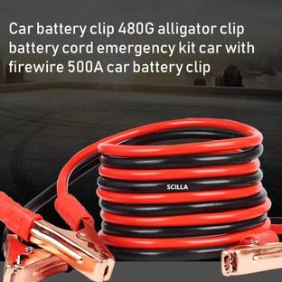 Scilla Car Heavy Duty Auto Jumper Cable Battery Booster Wire Clamp with Alligator Wire 7 ft Battery Jumper Cable