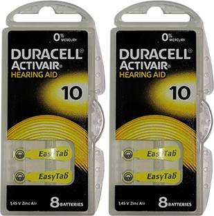 DURACELL Hearing Aids Batteries (16 batteries) | DU Size 10 Hearing Aid   Battery