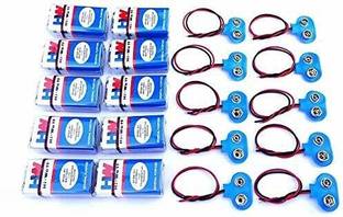 Flysmart 9v Hi Watt  With  Clip Connector (Combo Each Of 10 Pieces)  Battery