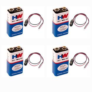 geeta enterprises 9 VOLTS HW BATTERY with Connector, HI-WATT 100% 9V Long Life  (Pack of 4)  Battery