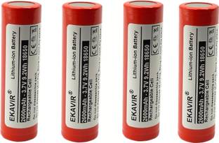 Ekavir 2600mAh 18650, 3.7V Long-Lasting Li-ion , Size: 65X18mm  Battery