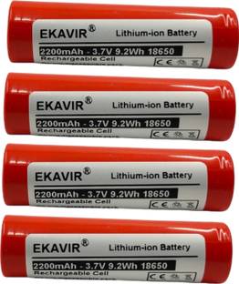 Ekavir 2200mAh 18650, 3.7V Long-Lasting Li-ion , Size: 65X18mm  Battery