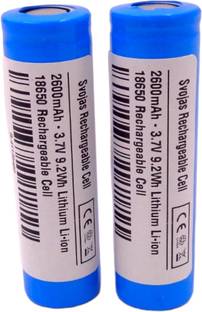 Svojas 3.7v 18650 Lithium Ion Batteries 2600mah Rechargeable  Cylindrical Li Ion  Battery