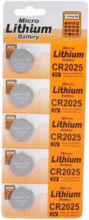 Wanzhow Micro Lithium Cell CR2025 3V Coin Cell For Car keys Fitness appliances etc  Battery