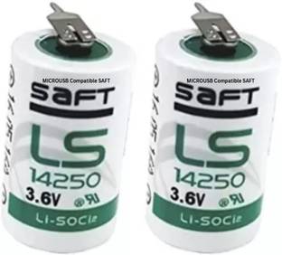 MICROUSB Saft  Lithium 3.6 V 1200 mAh 1/2 AA Button Connection (Pack of 2)  Battery