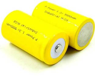 माइक्रो USB 5000mAh 1.2V Size-D Cell NiCd Rechargeable Battery with Button Top बैटरी
