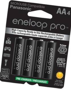MICROUSB Panasonic Eneloop Pro AA 1.2V NiMH AA Rechargeable .  Battery
