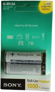 MICROUSB Sony AA Rechargeable 1.2V typ.2700mAh min.2525mAh   Battery