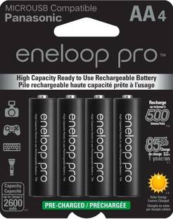 MICROUSB Panasonic Eneloop Pro AA 1.2V AA NiMH AA Rechargeable .  Battery