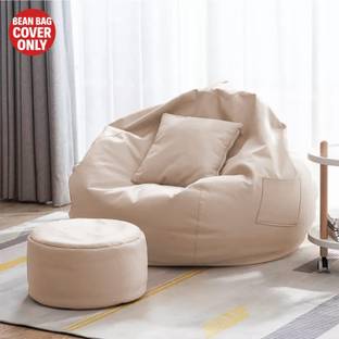 FurniGully 4XL Tear Drop Bean Bag Cover  (Without Beans)