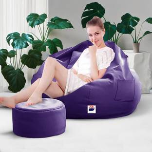 Devogue Jumbo Tear Drop Bean Bag Cover  (Without Beans)