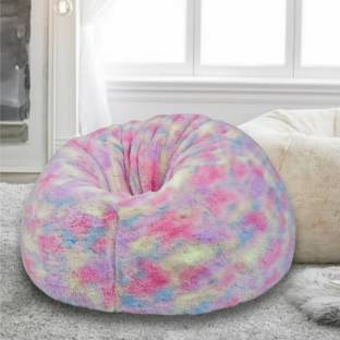 Deeku Art XXXL Furry bean bag with beans filling for kids and adults Teardrop Bean Bag  With Bean Filling