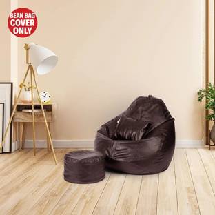 Wakefit 4XL Tear Drop Bean Bag Cover  (Without Beans)