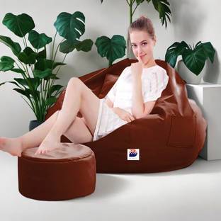 Devogue Jumbo Tear Drop Bean Bag Cover  (Without Beans)