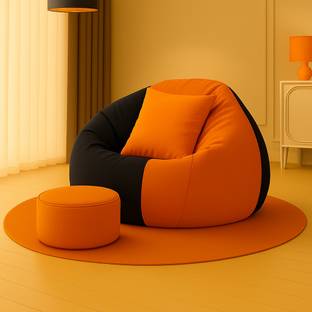 SHIRA 24 4XL Tear Drop Bean Bag Cover  (Without Beans)