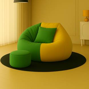 SHIRA 24 4XL Tear Drop Bean Bag Cover  (Without Beans)