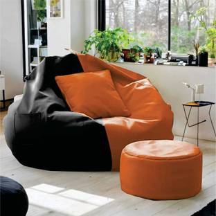 SHIRA 24 4XL Tear Drop Bean Bag Cover  (Without Beans)