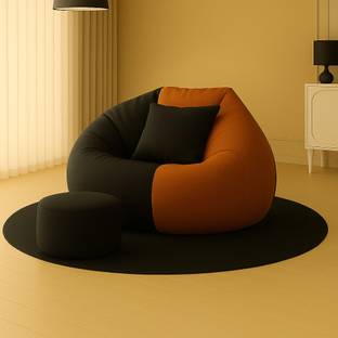 SHIRA 24 4XL Tear Drop Bean Bag Cover  (Without Beans)