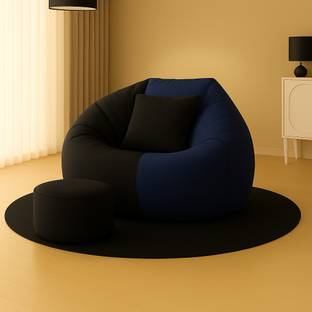 SHIRA 24 4XL Tear Drop Bean Bag Cover  (Without Beans)