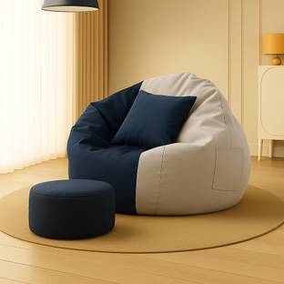 SHIRA 24 4XL Tear Drop Bean Bag Cover  (Without Beans)