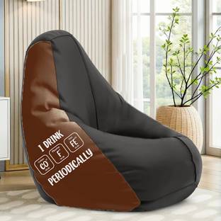 STAR XXXL I Drink Coffee Printed Bean Bag Filled With Beans Teardrop Bean Bag  With Bean Filling