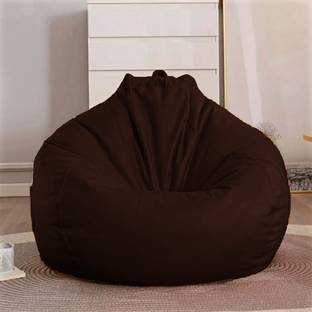 GIGLICK XXXL Faux Leather Bean Bag Filled with Beans | Ready To Use Teardrop Bean Bag  With Bean Filling
