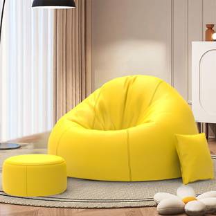 Biggie 5XL CozyBean Sofa with Cushion and Footrest Bean Bag Sofa  With Bean Filling
