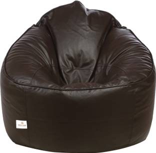STAR XXXL Muddha Brown Filled with Beans Teardrop Bean Bag  With Bean Filling