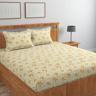 CLICKNBUY Reversible Cotton King Bed Cover