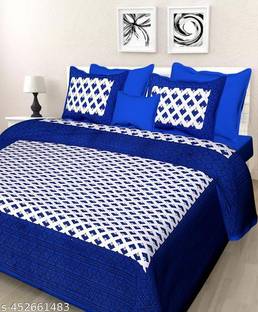 Rajasthani Jaipuri Traditional Print Cotton Double Bed Cover