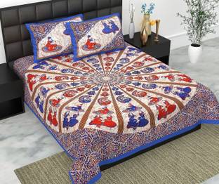 Rajasthani Jaipuri Traditional Print Cotton Double Bed Cover