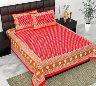 Rajasthani Jaipuri Traditional Print Cotton Double Bed Cover